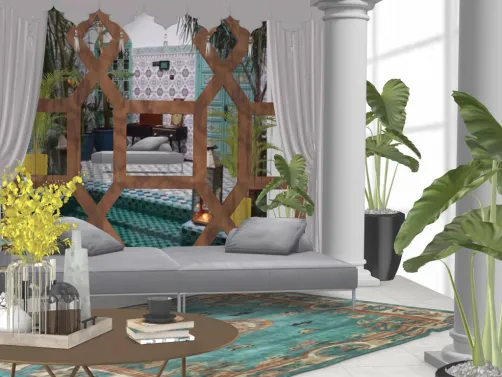 Moroccan inspired living space