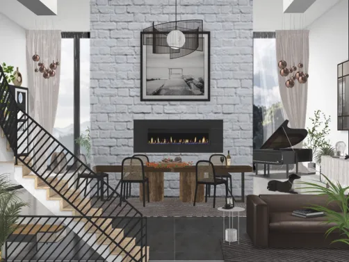 Living Space with Industrial Touch