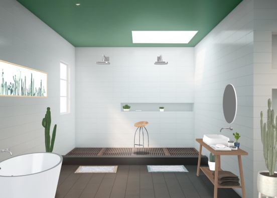 Scandi Bathroom Design Rendering