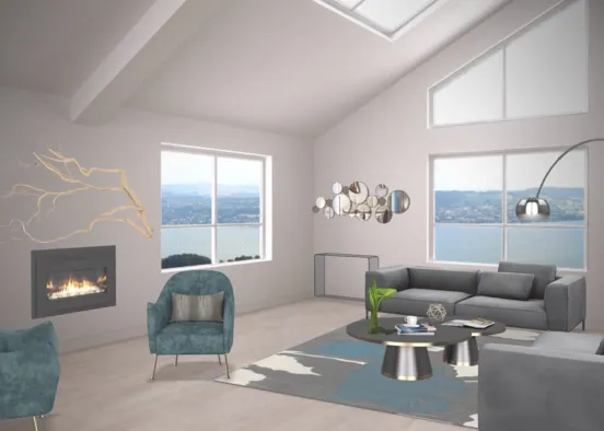 living room with a view  Design Rendering