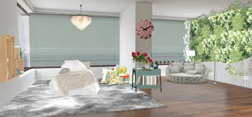 Dormitorio con sala de reposo