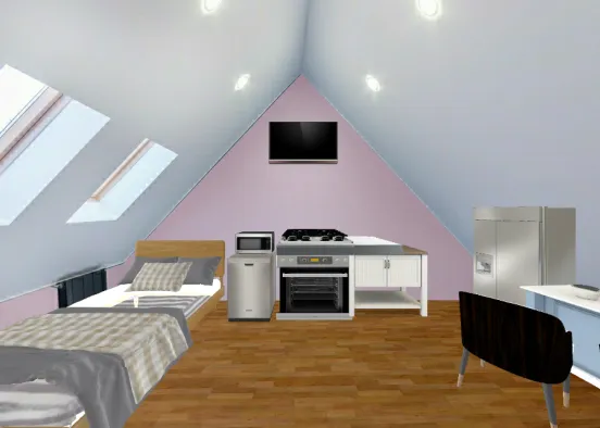 Спальня и кухня Design Rendering