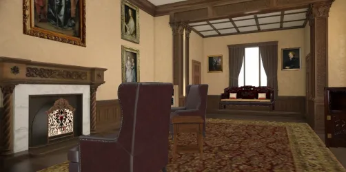 Old fashioned living room 