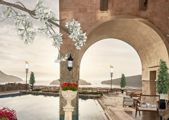 Mediterranean Resort Design Rendering