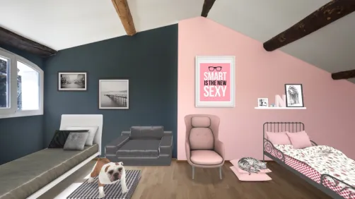 opposite twins bedroom 