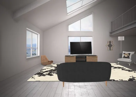 another penthouse living room! Design Rendering
