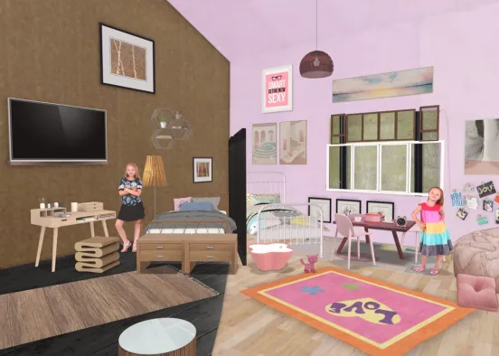 ~…[æ *Pink & Brown Girl’s Room* æ]…~ Design Rendering