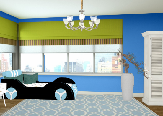 Bedroom done by my 5 year old Design Rendering