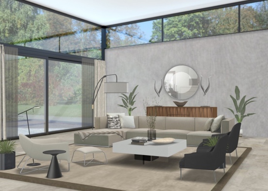 CONTEMPORARY Living Room Design Rendering