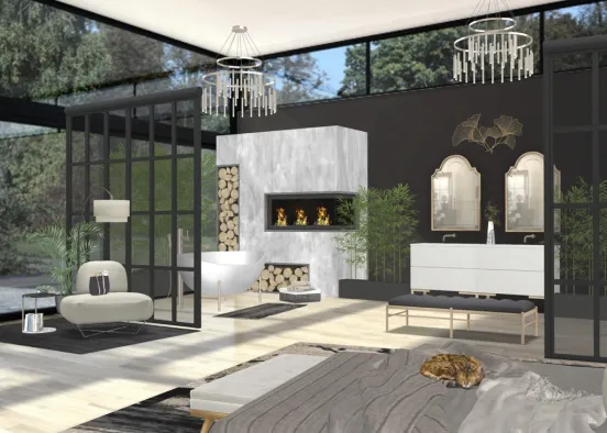 My WabiSabi bedroom Design Rendering