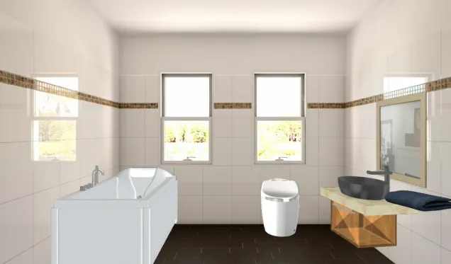 Simple bathroom and washroom