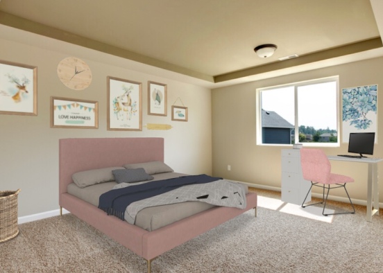 subarbian bedroom  Design Rendering