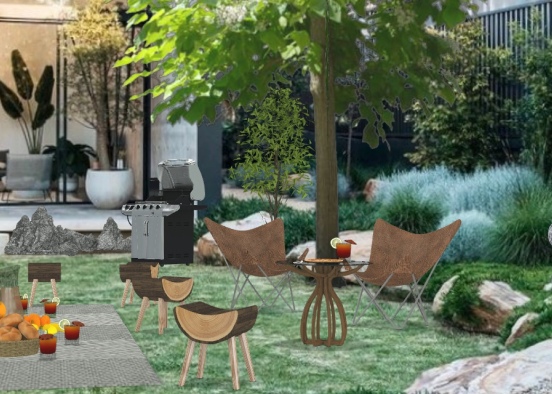 Let's picnic outside house during quarantine💕 Design Rendering