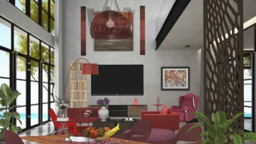 ❤️Red Theme❤️- Living Room