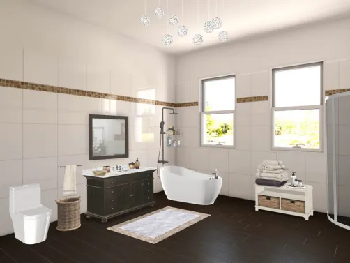 brown bathroom 