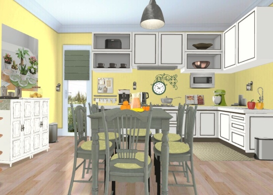 Bright Kitchen Design Rendering