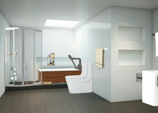 Modern uk bathroom Design Rendering