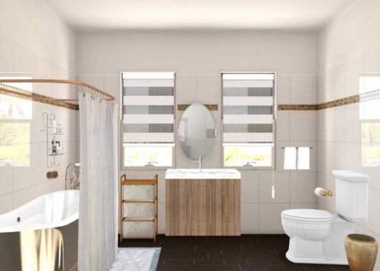 this bathroom will make all of your bathroom activities enjoyable  Design Rendering