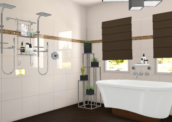 First bathroom (shower only) Design Rendering