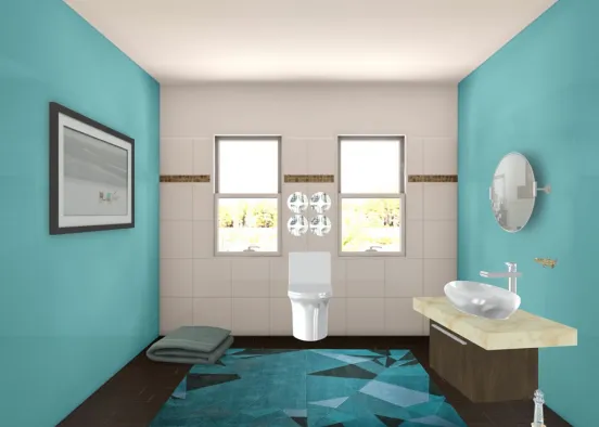 My Dream Home Downstairs Bathroom Design Rendering