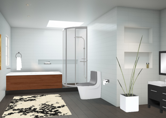Futuristic Bathroom Design Rendering