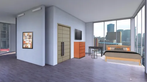 Partly Orange Studio Appartment