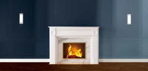 Dinig Room Lighting Option with Fireplace