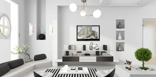 Modern room black &White