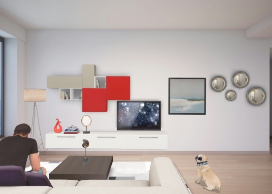 contemporary living room design Design Rendering