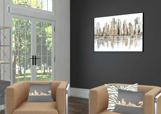 Neutrals and Silver Design Rendering