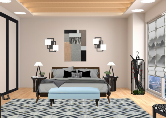 Modern with an Asian Touch Design Rendering
