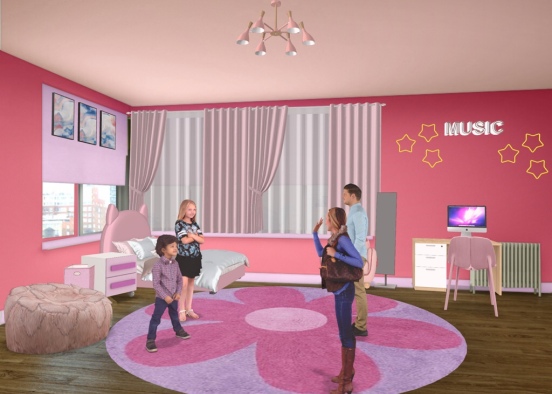 Her Pink Room Design Rendering