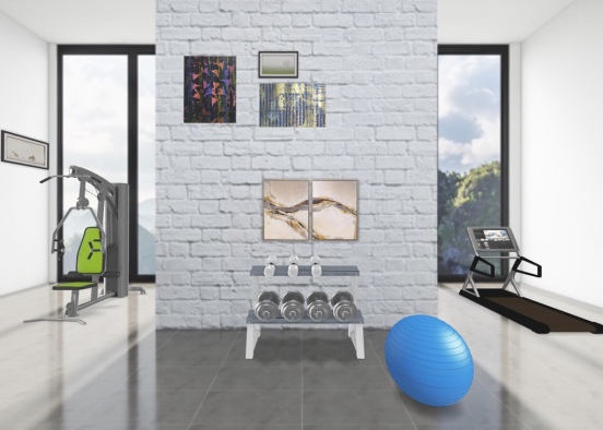 home gym 🏋🏻‍♀️🏠 Design Rendering