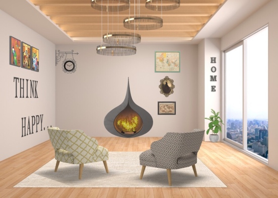 Fireplace Design Rendering