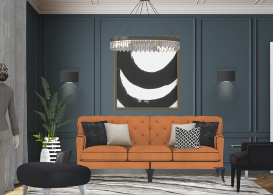 new classic living room  Design Rendering