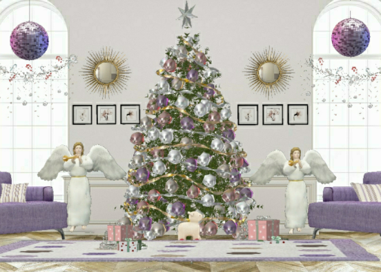 My pretty purple Christmas Design Rendering