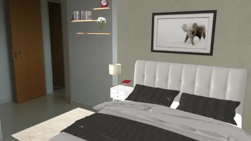 Quarto casal parte da cama