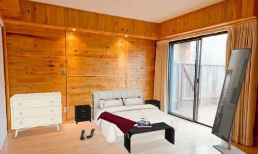 Chambre simple dans un chalet à la montagne