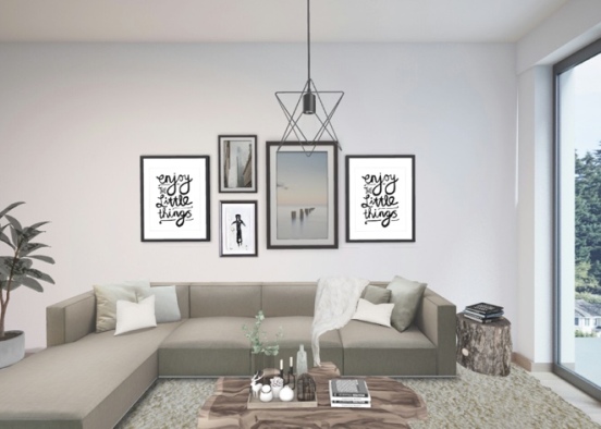 Scandinavian style living room 🤍🤍 Design Rendering