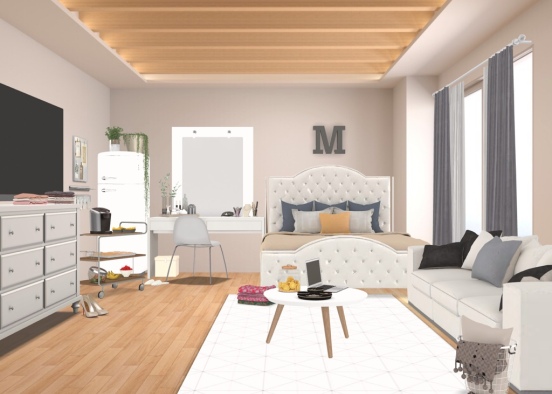 Girl’s room with living area Design Rendering
