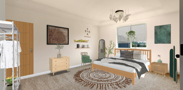 warm and green bedroom✨