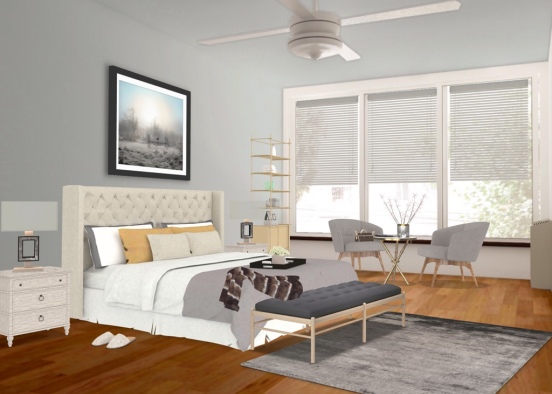 adult modern bedroom Design Rendering
