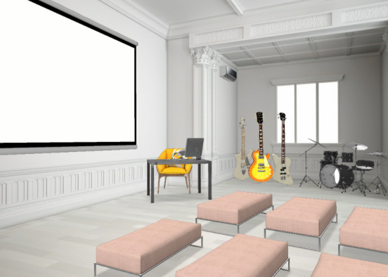 Sala musica Design Rendering