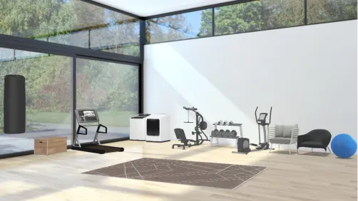 Laundry and work out room