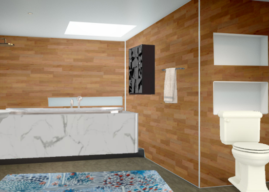 Salle de bain moderne et élégante Design Rendering