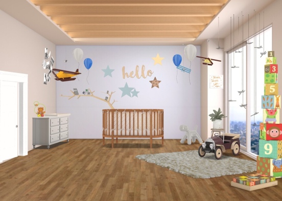 bby boy nursery  Design Rendering