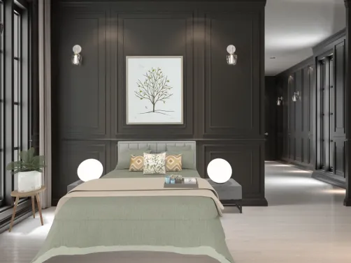 cuarto verde ,habitación de matrimonio ( chalet)