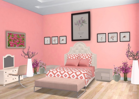 pink room  Design Rendering