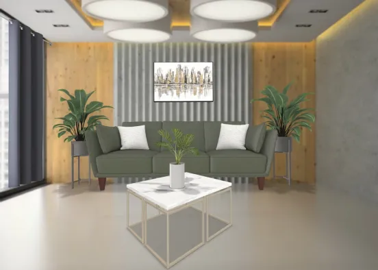 minimalist livingroom Design Rendering