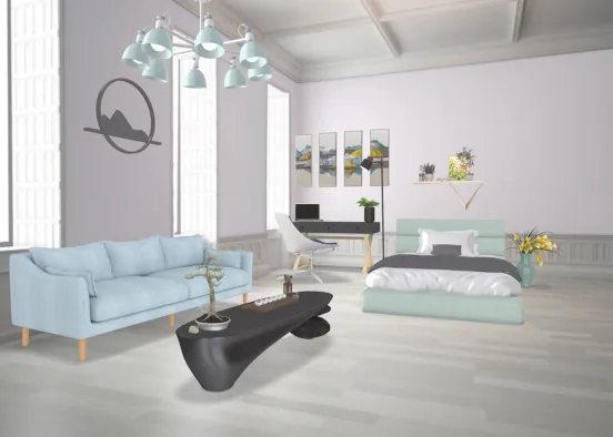 relaxing blue bedroom ❤️ Design Rendering